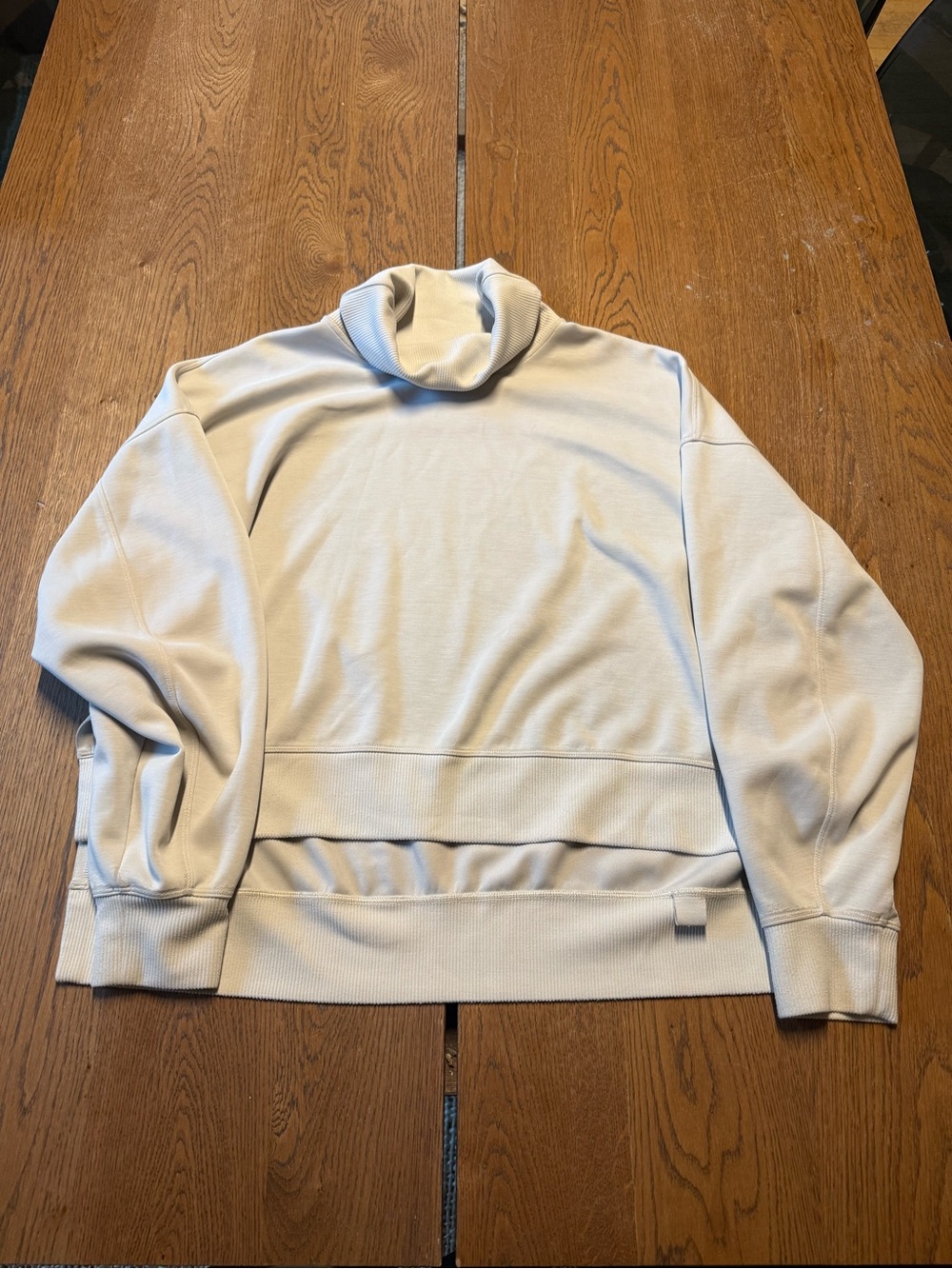 Lululemon Light Grey Funnel Neck Soft Sweater, Size 8